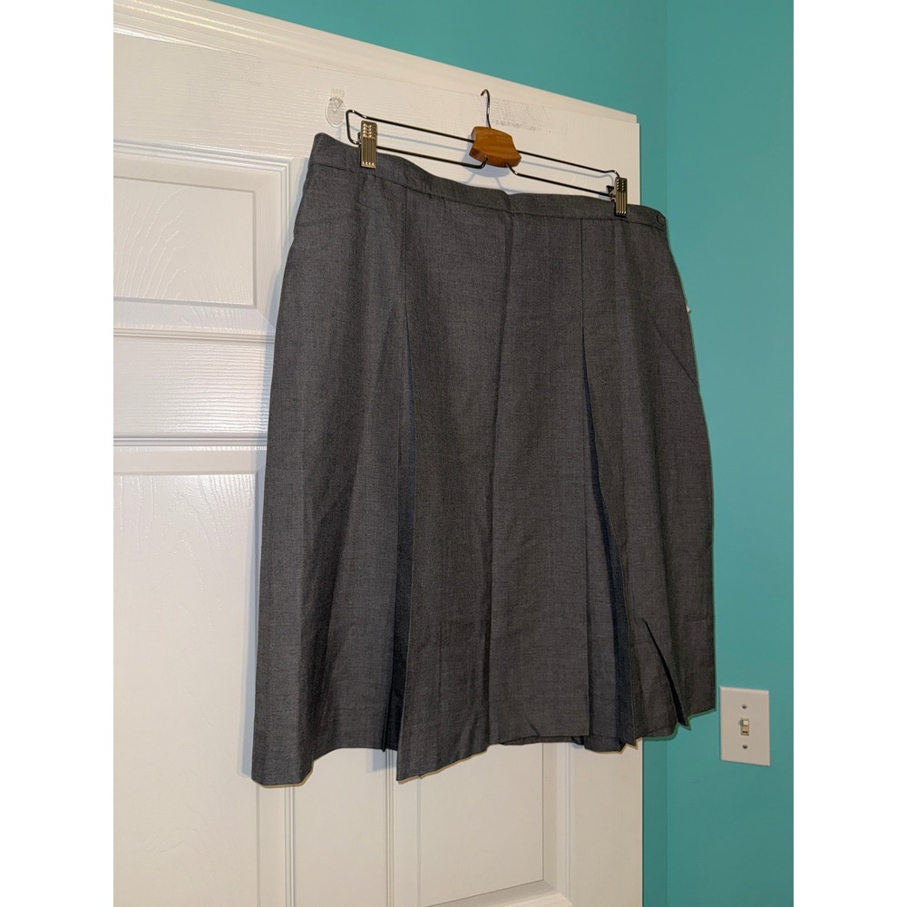 Rifle Kaynee Gray Pleated School Uniform Skirt Girls Size 16.5T Teen Half